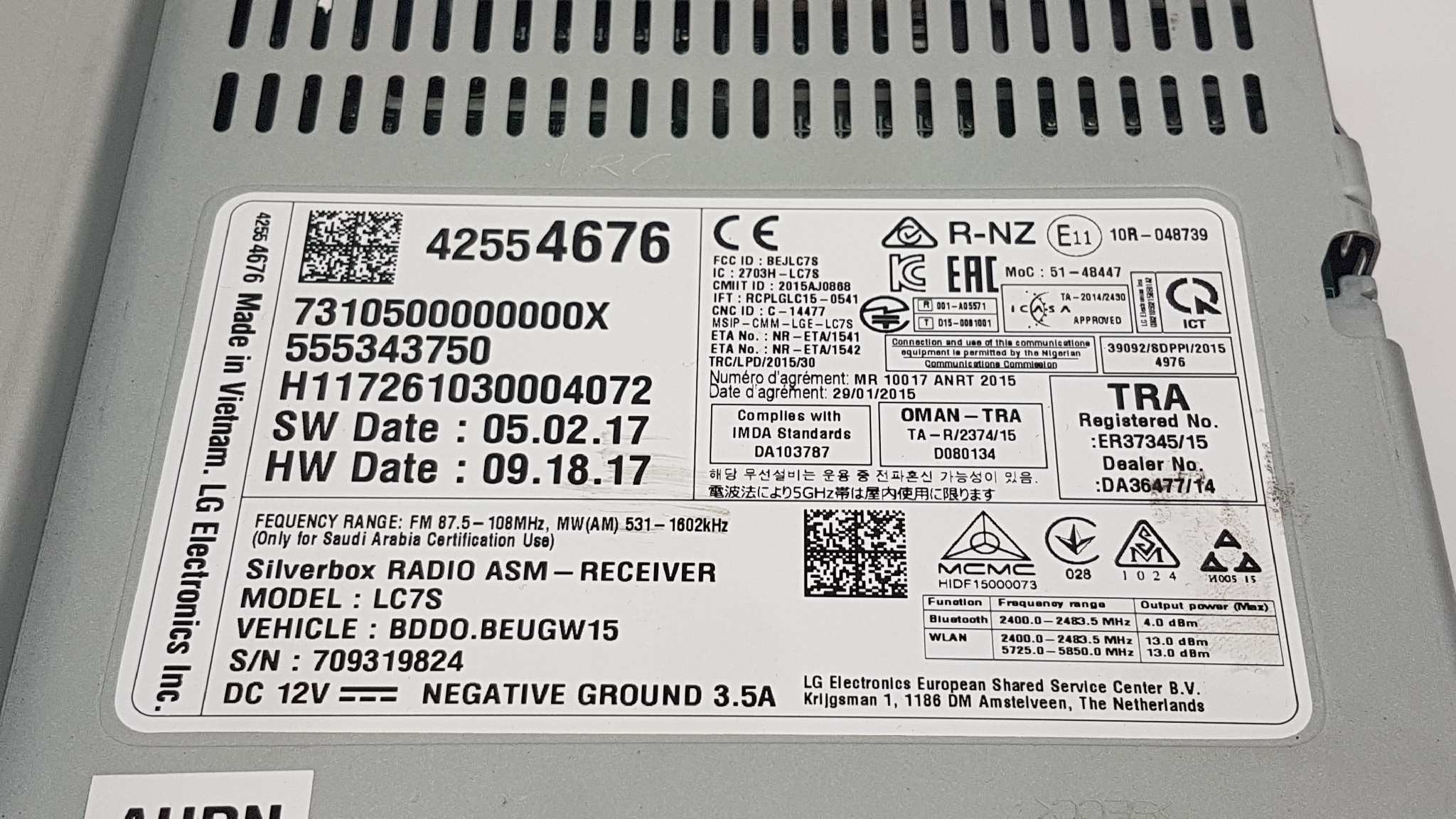 42554676 SISTEMA AUDIO / RADIO CD / 42554561 / 781947 PARA OPEL ASTRA K LIM. 5TÜ - Imagen 5 de 10